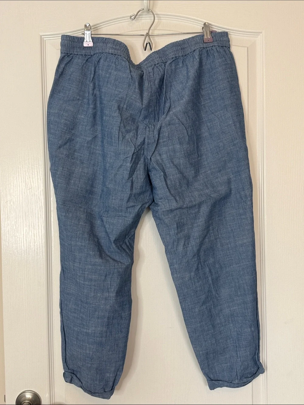 J Crew Chambray Drawstring Pants Blue Size 16